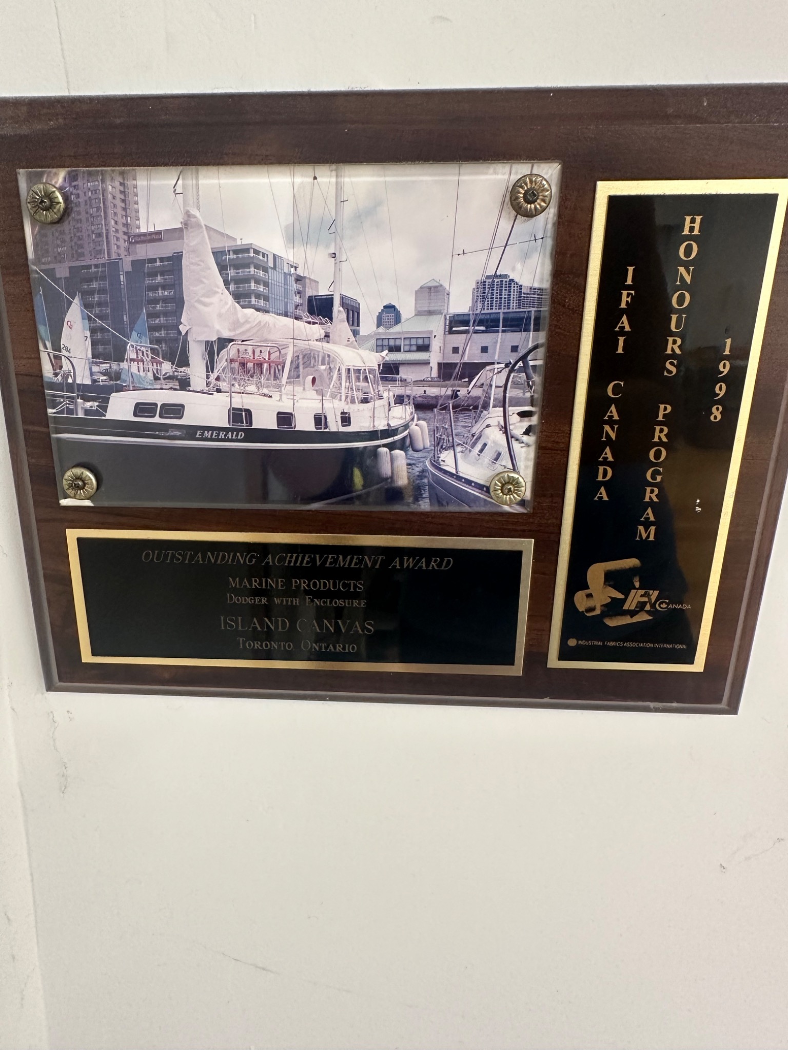 1998 Island Canvas Outstanding Achievement Award